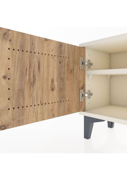 Arges Komodin Tek Raflı Tek Kapaklı 44X30X48 Aytaşı-Çam indirimleri