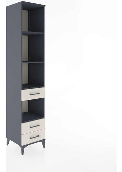 Hyperion Dolap 4 Raflı 3 Çekmeceli 44X44X221 Antrasit-Aytaşı fiyatları