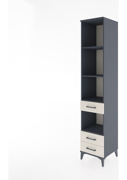 Hyperion Dolap 4 Raflı 3 Çekmeceli 44X44X221 Antrasit-Aytaşı modelleri