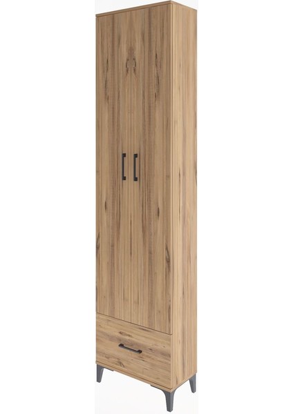 Arges Dolap 5 Raflı Tek Çekmeceli 2 Kapaklı 60X30X243 Çam-Çam modelleri