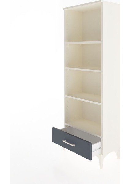 Arges Dolap 4 Raflı Tek Çekmeceli 60X30X163 Aytaşı-Antrasit fırsatları