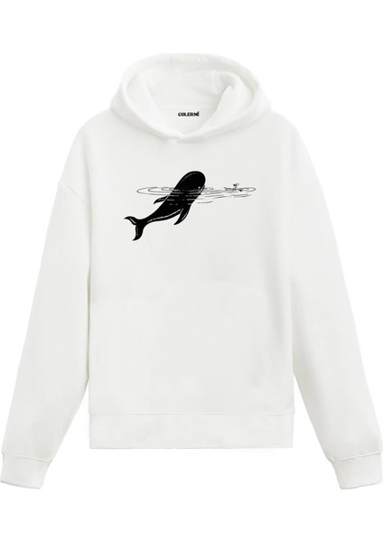 Balina ve Deniz Tasarım Hoodie