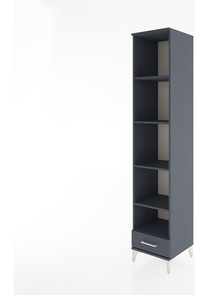 Hyperion Dolap 5 Raflı Tek Çekmeceli 44X44X221 Antrasit-Antrasit modelleri
