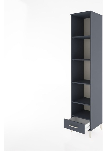 Hyperion Dolap 5 Raflı Tek Çekmeceli 44X44X221 Antrasit-Antrasit fırsatları