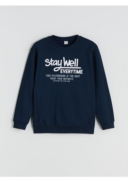 Yeni Sezon Bisiklet Yaka Erkek Çocuk Sweatshirt