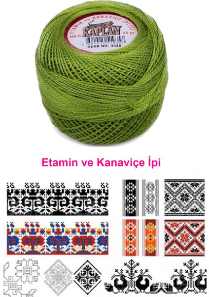 Kaplan Etamin ve Kanaviçe Ipi 8 No Kod/renk: 3348 - Royaleks fiyatları