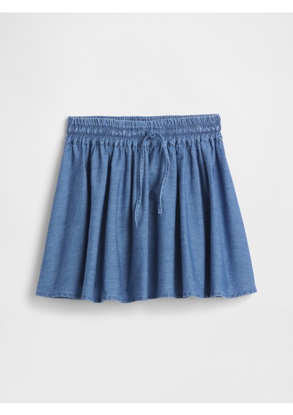 Kız Çocuk Mavi Pull-On Etek