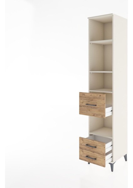 Hyperion Dolap 4 Raflı 3 Çekmeceli 44X44X221 Aytaşı-Çam fırsatları