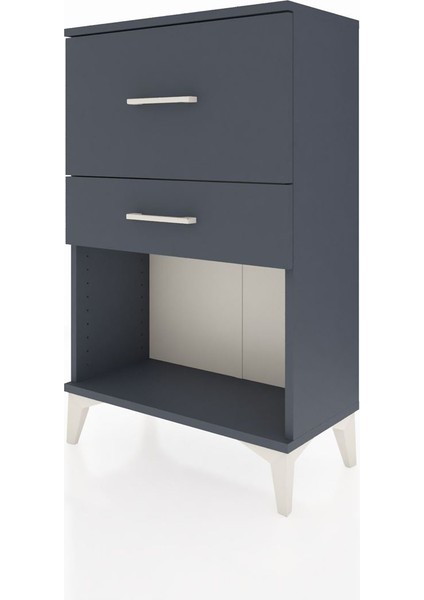 Arges Komodin 2 Çekmeceli 60X30X96 Antrasit-Antrasit modelleri