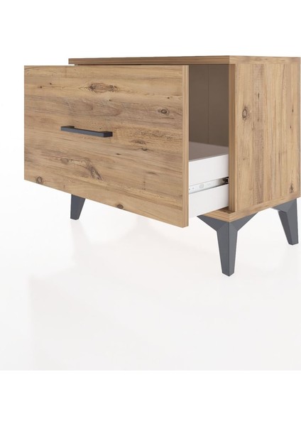 Arges Komodin Tek Çekmeceli 60X30X48 Çam-Çam fırsatları