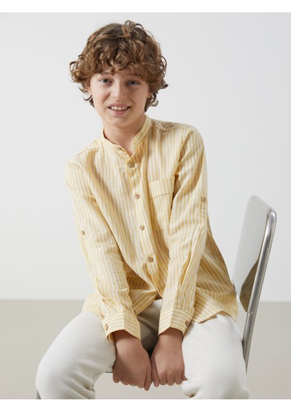 Yeni Sezon Hakim Yaka Erkek Çocuk Gömlek