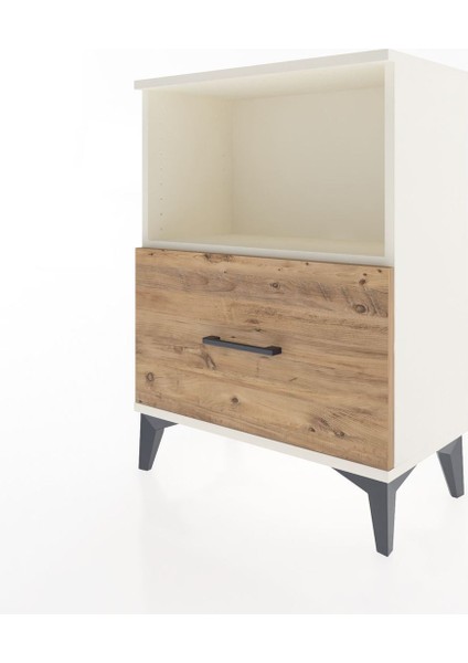 Arges Komodin Tek Raflı Tek Çekmeceli 60X30X80 Aytaşı-Çam modelleri