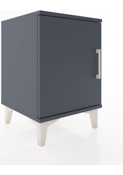 Hyperion Komodin Tek Raflı Tek Kapaklı 44X44X64 Antrasit-Antrasit fiyatları