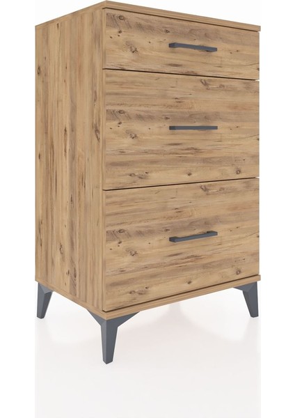 Hyperion Komodin 3 Çekmeceli 60X44X96 Çam-Çam fiyatları