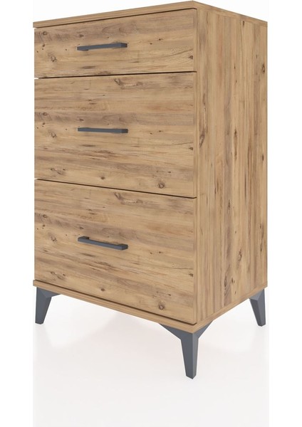 Hyperion Komodin 3 Çekmeceli 60X44X96 Çam-Çam modelleri