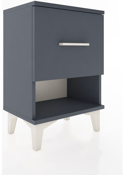 Arges Komodin Tek Çekmeceli 44X30X64 Antrasit-Antrasit fiyatları