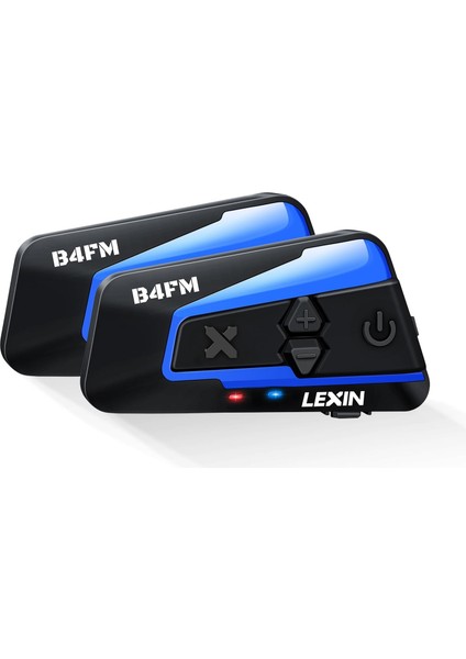 Lexın B4FM Bluetooth Motosiklet Intercom | 2000 M Menzil – 10 Sürücü Desteği – Müzik Paylaşımı – Gürültü Engelleme – Su Geçirmez (Çift Paket)