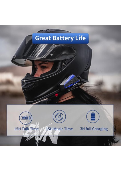 Lexın B4FM Bluetooth Motosiklet Intercom | 2000 M Menzil – 10 Sürücü Desteği – Müzik Paylaşımı – Gürültü Engelleme – Su Geçirmez (Çift Paket) modelleri