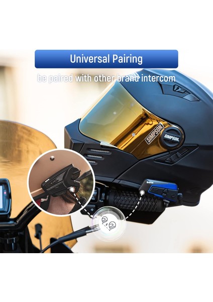 Lexın B4FM Bluetooth Motosiklet Intercom | 2000 M Menzil – 10 Sürücü Desteği – Müzik Paylaşımı – Gürültü Engelleme – Su Geçirmez (Çift Paket) fırsatları