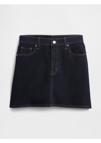 Kadın Lacivert Denim Mini Etek fiyatları