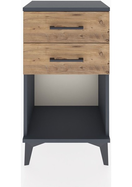 Arges Komodin 4 Çekmeceli 44X30X80 Antrasit-Çam fiyatları