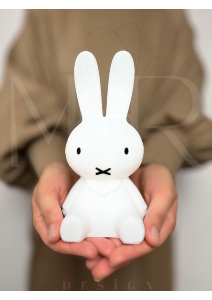 Beyaz Miffy Tavşan Gece Lambası, Orta Boy, Pilli, 18 Cm, Şık ve Rahatlatıcı Işık modelleri