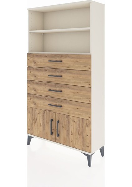 Arges Dolap 2 Raflı 4 Çekmeceli 2 Kapaklı 88X30X163 Aytaşı-Çam modelleri