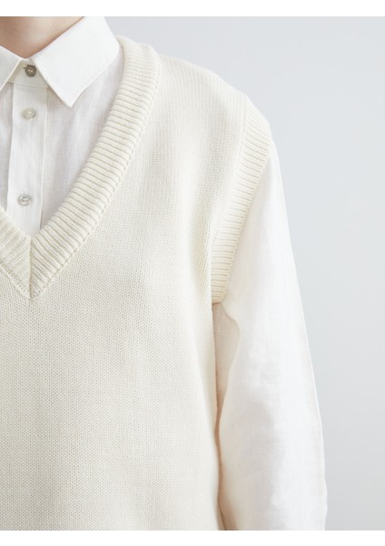 Yeni Sezon V Yaka Kadın Triko Süveter modelleri