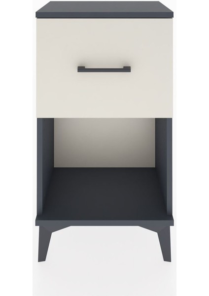 Arges Komodin Tek Çekmeceli 44X30X80 Antrasit-Aytaşı