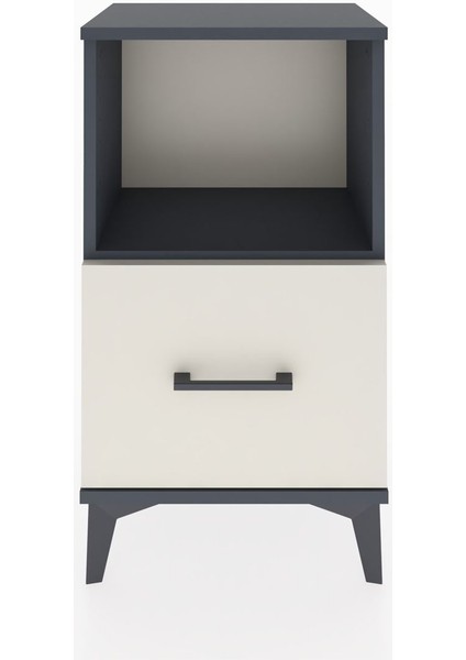 Arges Komodin Tek Çekmeceli 44X30X80 Antrasit-Aytaşı fiyatları