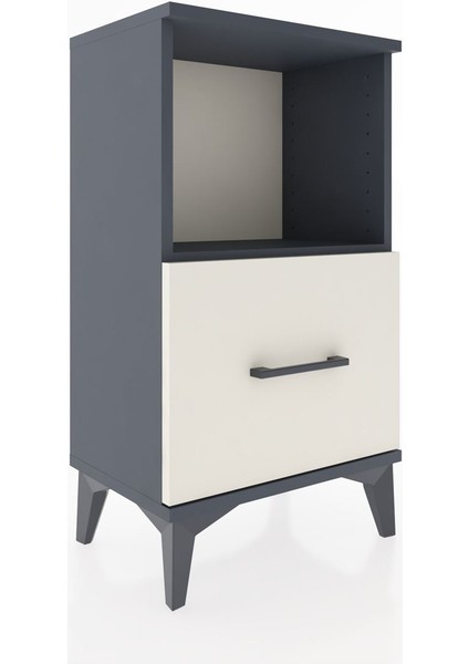 Arges Komodin Tek Çekmeceli 44X30X80 Antrasit-Aytaşı fırsatları