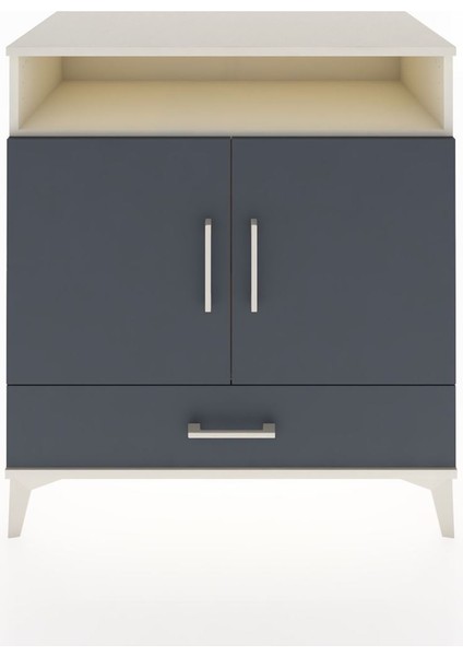 Hyperion Şifonyer 2 Raflı Tek Çekmeceli 2 Kapaklı 88X44X96 Aytaşı-Antrasit