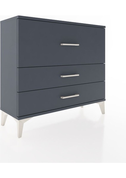 Arges Şifonyer 3 Çekmeceli 88X30X80 Antrasit-Antrasit fiyatları