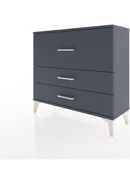 Arges Şifonyer 3 Çekmeceli 88X30X80 Antrasit-Antrasit modelleri