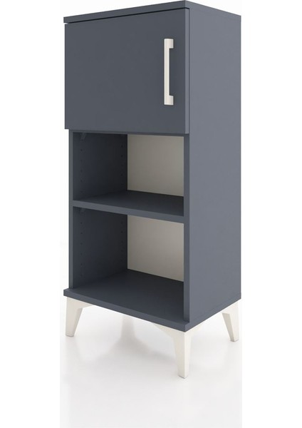 Arges Komodin 2 Raflı Tek Kapaklı 44X30X96 Antrasit-Antrasit modelleri