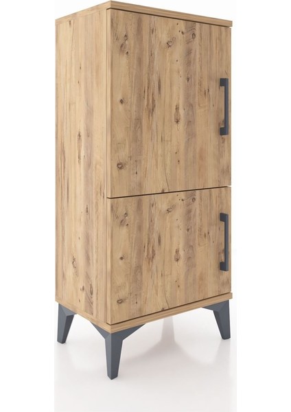 Arges Komodin 3 Raflı 2 Kapaklı 44X30X96 Çam-Çam fiyatları