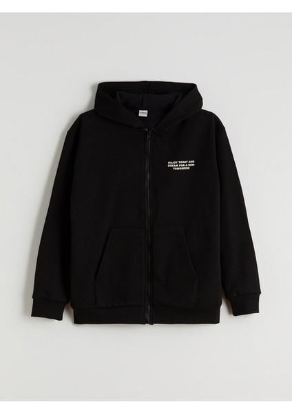 Yeni Sezon Kapüşonlu Erkek Çocuk Fermuarlı Sweatshirt