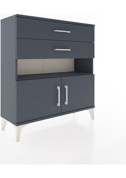 Arges Şifonyer 2 Raflı 2 Çekmeceli 2 Kapaklı 88X30X96 Antrasit-Antrasit fiyatları