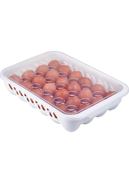 Yumurta Kapalı Saklama Kabı 24'lü Beyaz fiyatları