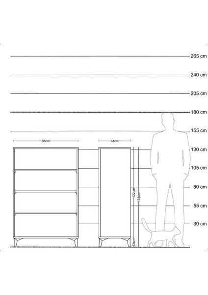 Hyperion Dolap 3 Raflı 88X44X134 Aytaşı-Çam indirimleri