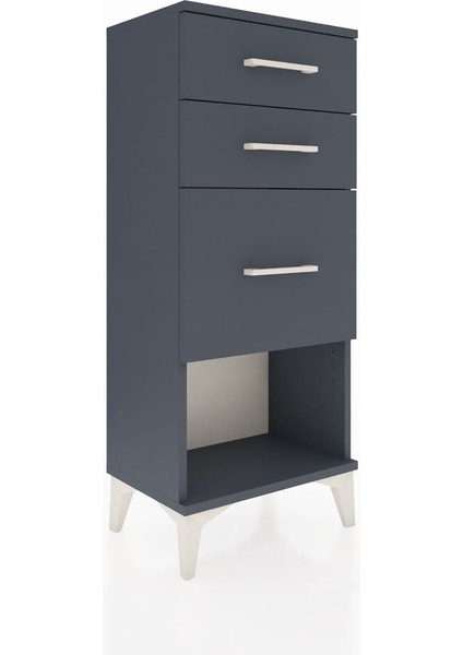 Arges Komodin 3 Çekmeceli 44X30X106 Antrasit-Antrasit fiyatları