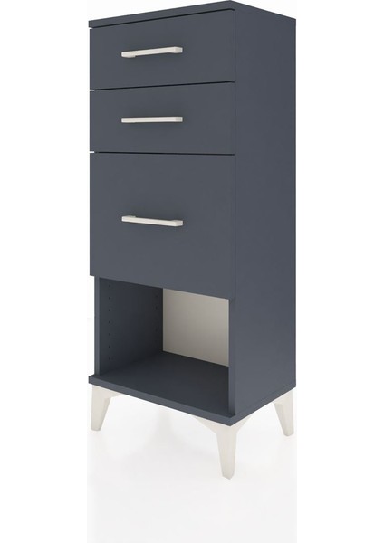 Arges Komodin 3 Çekmeceli 44X30X106 Antrasit-Antrasit modelleri