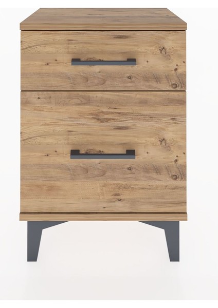 Arges Komodin 2 Çekmeceli 44X30X64 Çam-Çam