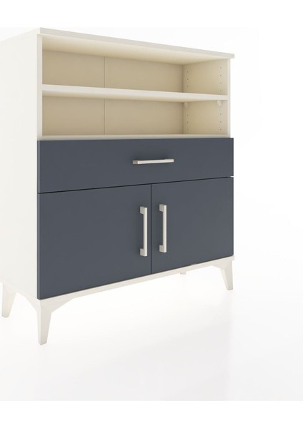 Arges Şifonyer 3 Raflı Tek Çekmeceli 2 Kapaklı 88X30X96 Aytaşı-Antrasit fiyatları