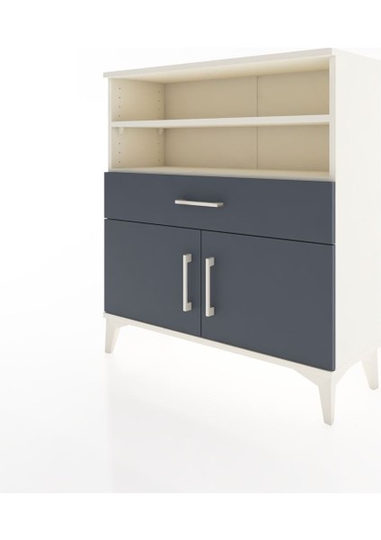 Arges Şifonyer 3 Raflı Tek Çekmeceli 2 Kapaklı 88X30X96 Aytaşı-Antrasit modelleri