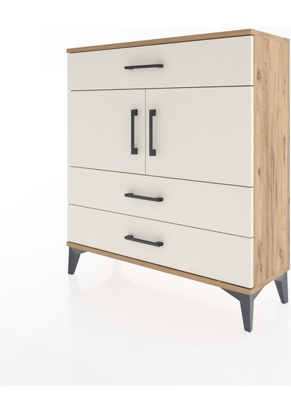 Arges Şifonyer 2 Raflı 3 Çekmeceli 2 Kapaklı 88X30X96 Çam-Aytaşı modelleri
