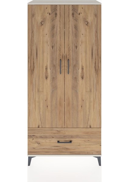 Hyperion Dolap 5 Raflı Tek Çekmeceli 2 Kapaklı 88X44X195 Aytaşı-Çam