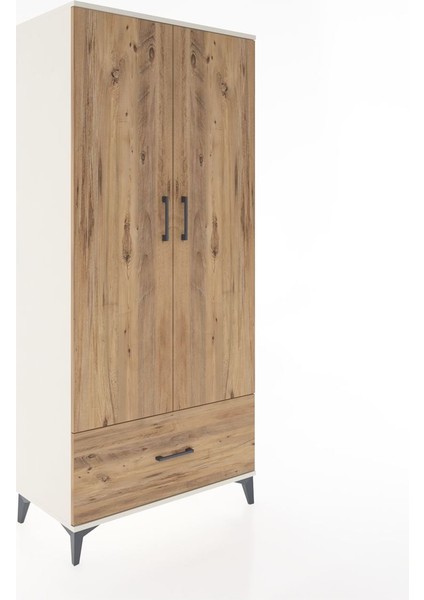 Hyperion Dolap 5 Raflı Tek Çekmeceli 2 Kapaklı 88X44X195 Aytaşı-Çam fiyatları