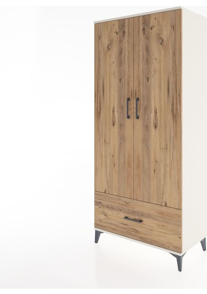 Hyperion Dolap 5 Raflı Tek Çekmeceli 2 Kapaklı 88X44X195 Aytaşı-Çam modelleri