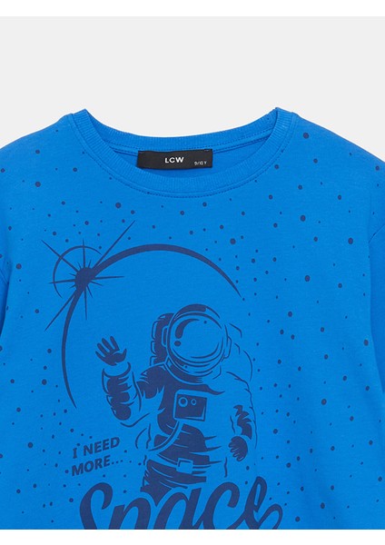 Yeni Sezon Bisiklet Yaka Baskılı Erkek Çocuk Sweatshirt modelleri